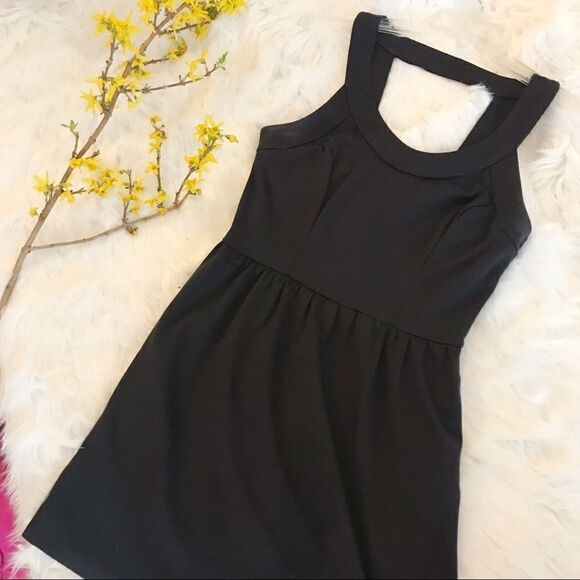 ALYN PAIGE Brown Fit and Flare Keyhole Back Dress - Picture 1 of 7